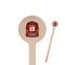 Hockey 7.5" Round Wooden Stir Sticks - Single Sided (Personalized)