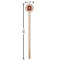 Hockey Wooden 7.5" Stir Stick - Round - Dimensions
