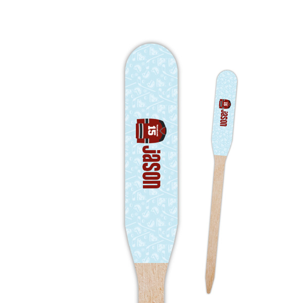 Custom Hockey Paddle Wooden Food Picks (Personalized)