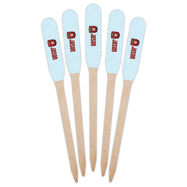 Hockey Wooden Food Pick - Paddle - Fan View