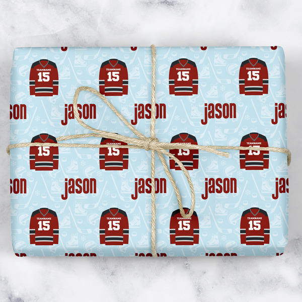 Custom Hockey Wrapping Paper (Personalized)