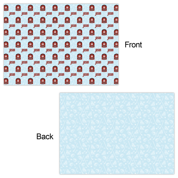 Hockey Wrapping Paper Sheet - Double Sided - Front & Back