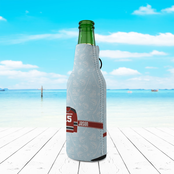 Hockey Zipper Bottle Cooler - LIFESTYLE