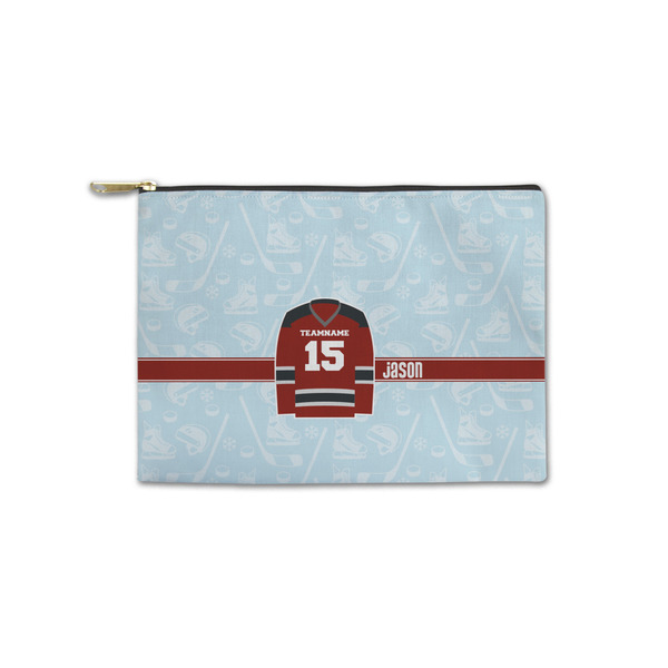 Custom Hockey Zipper Pouch - Small - 8.5"x6" (Personalized)