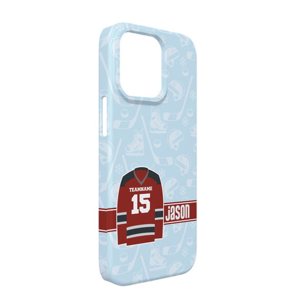 Custom Hockey iPhone Case - Plastic - iPhone 13 Pro (Personalized)