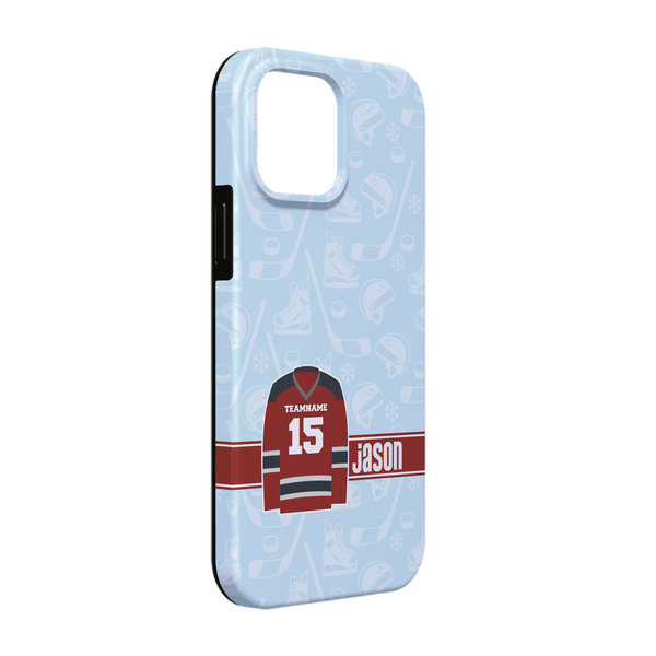 Custom Hockey iPhone Case - Rubber Lined - iPhone 13 Pro (Personalized)