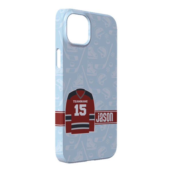 Custom Hockey iPhone Case - Plastic - iPhone 14 Plus (Personalized)