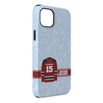 Hockey iPhone Case - Rubber Lined - iPhone 14 Pro Max (Personalized)