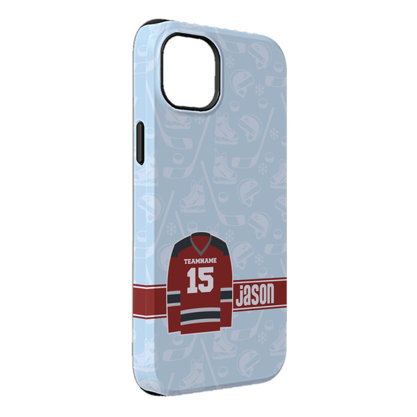 Custom Hockey iPhone Case - Rubber Lined - iPhone 14 Pro Max (Personalized)
