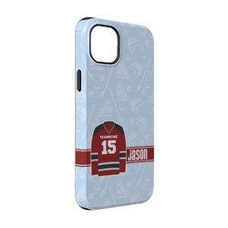 Hockey iPhone Case - Rubber Lined - iPhone 14 (Personalized)