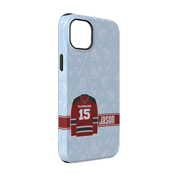 Custom Hockey iPhone Case - Rubber Lined - iPhone 14 (Personalized)