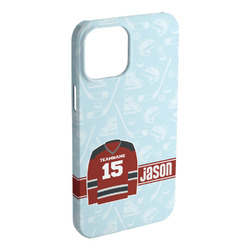 Hockey iPhone Case - Plastic - iPhone 15 Plus (Personalized)