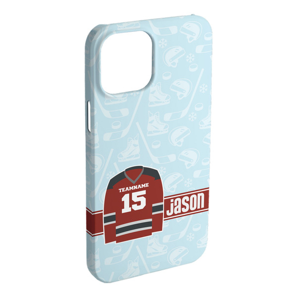 Custom Hockey iPhone Case - Plastic - iPhone 15 Plus (Personalized)