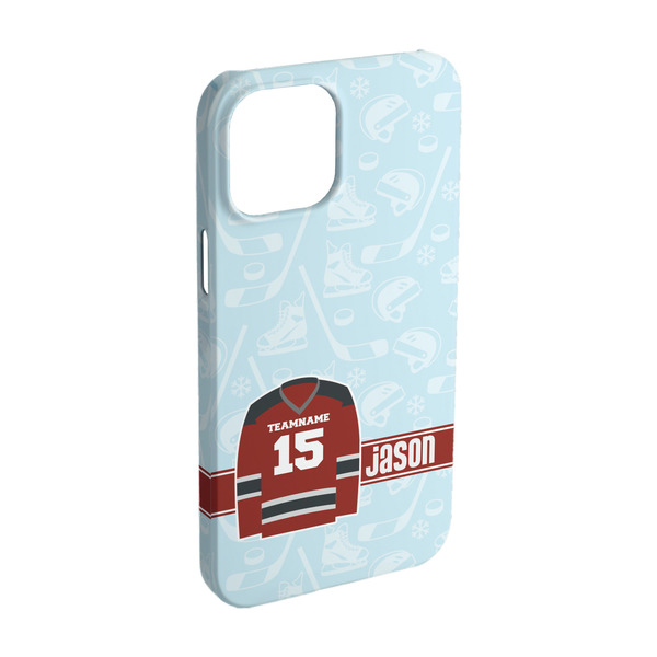 Custom Hockey iPhone Case - Plastic - iPhone 15 Pro (Personalized)
