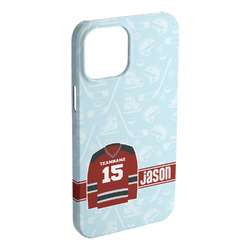 Hockey iPhone Case - Plastic - iPhone 15 Pro Max (Personalized)