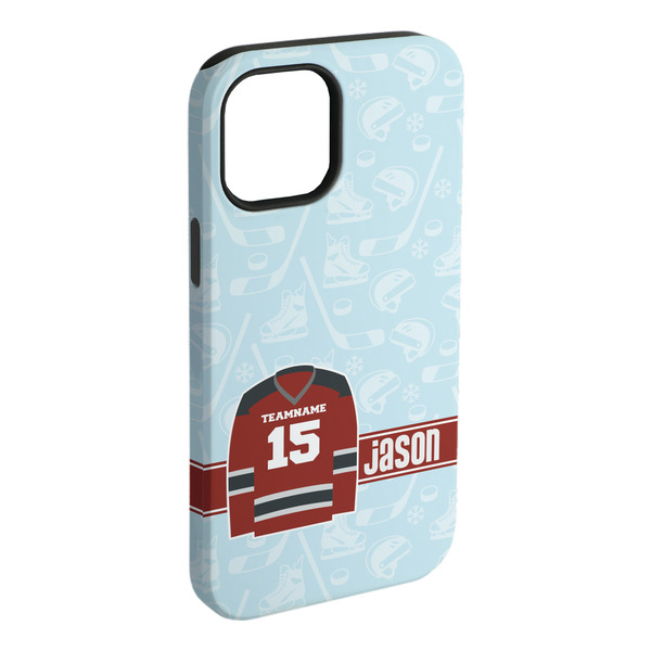 Custom Hockey iPhone Case - Rubber Lined (Personalized)