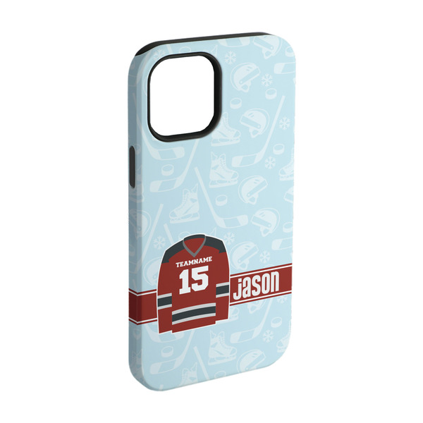 Custom Hockey iPhone Case - Rubber Lined - iPhone 15 (Personalized)