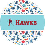 Hockey 2 Multipurpose Round Labels - 1" (Personalized)