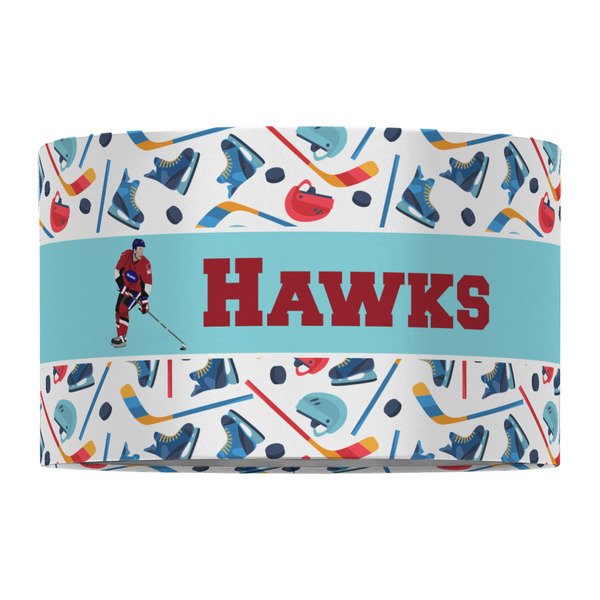 Hockey 2 12" Drum Lampshade - FRONT (Fabric)
