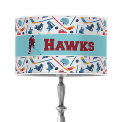 Hockey 2 12" Drum Lamp Shade - Poly-film (Personalized)
