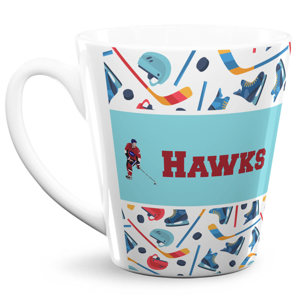 Custom Hockey 2 12 Oz Latte Mug (Personalized)