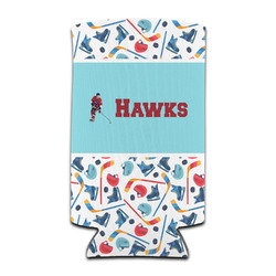 Hockey 2 Can Cooler (tall 12 oz) (Personalized)