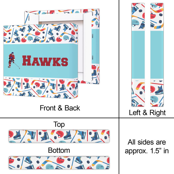Hockey 2 12x12 - Canvas Print - Approval