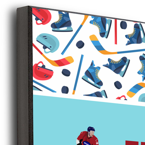 Hockey 2 12x12 Wood Print - Closeup