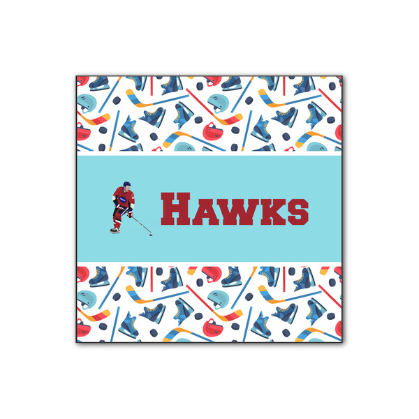 Custom Hockey 2 Wood Print - 12x12 (Personalized)