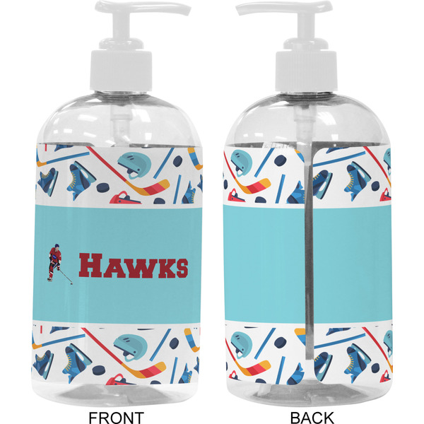 Hockey 2 16 oz Plastic Liquid Dispenser- Approval- White