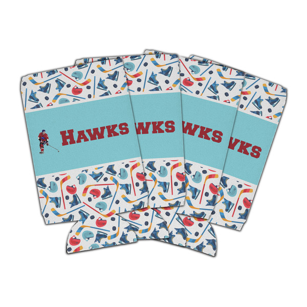 Custom Hockey 2 Can Cooler (16 oz) - Set of 4 (Personalized)