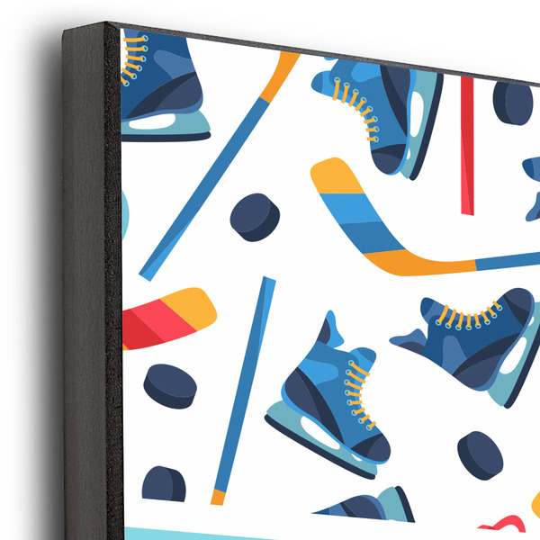 Hockey 2 16x20 Wood Print - Closeup