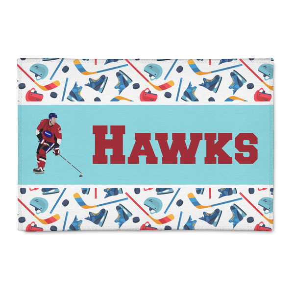 Custom Hockey 2 2' x 3' Indoor Area Rug (Personalized)
