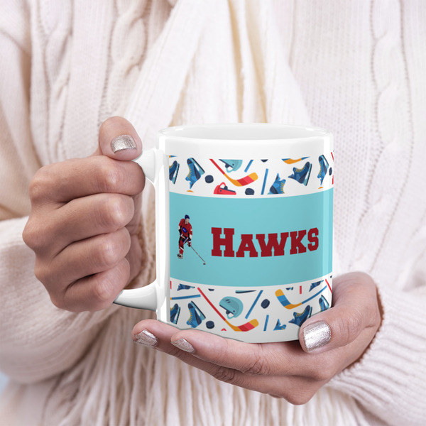 Hockey 2 20oz Coffee Mug - LIFESTYLE