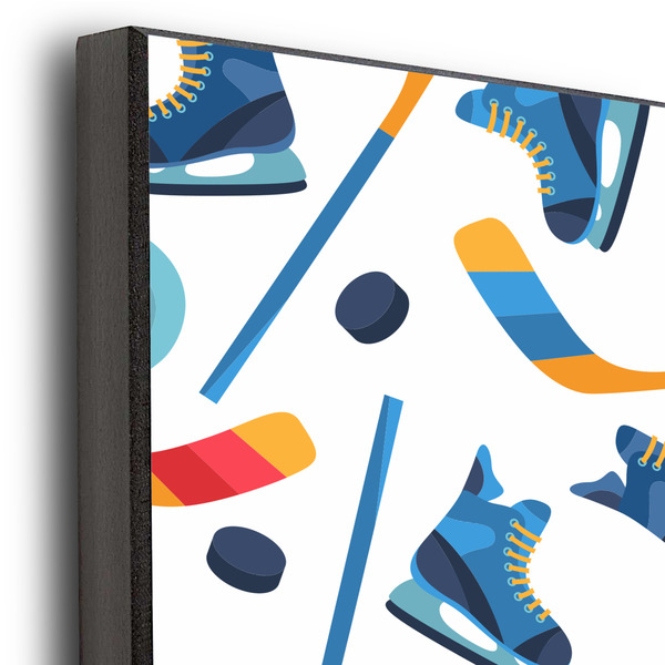 Hockey 2 20x24 Wood Print - Closeup
