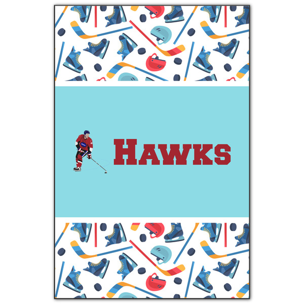 Custom Hockey 2 Wood Print - 20x30 (Personalized)