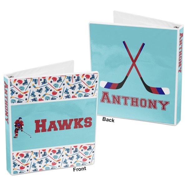 Hockey 2 3-Ring Binder Front and Back