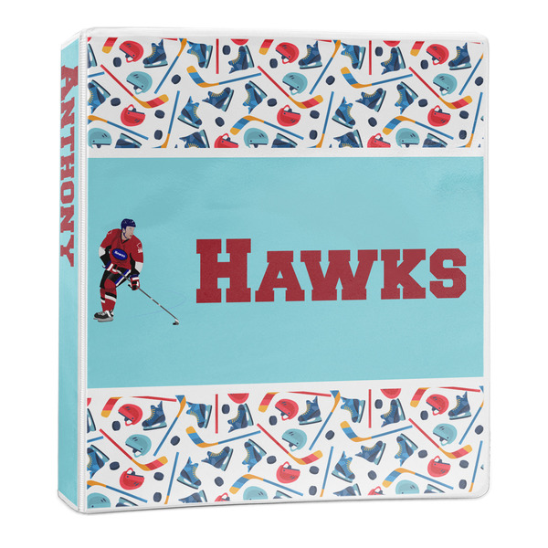 Custom Hockey 2 3-Ring Binder - 1 inch (Personalized)