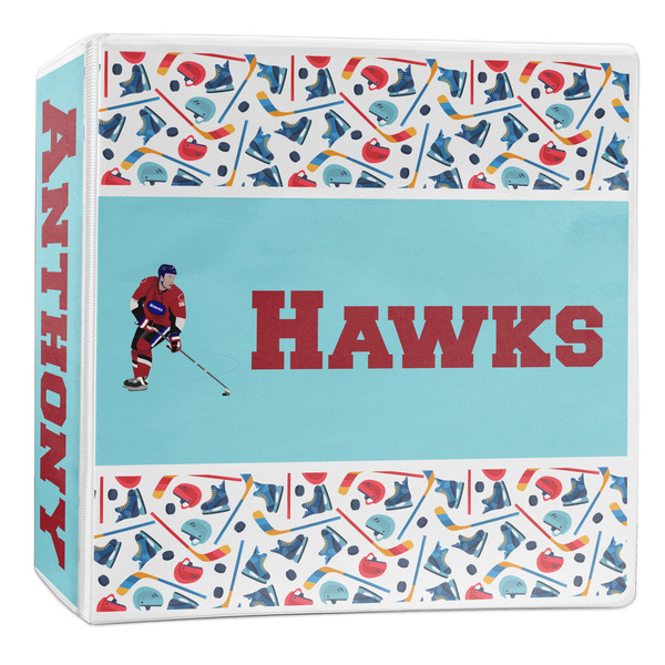 Custom Hockey 2 3-Ring Binder - 2 inch (Personalized)