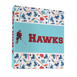 Hockey 2 3 Ring Binder - Full Wrap - 1" (Personalized)