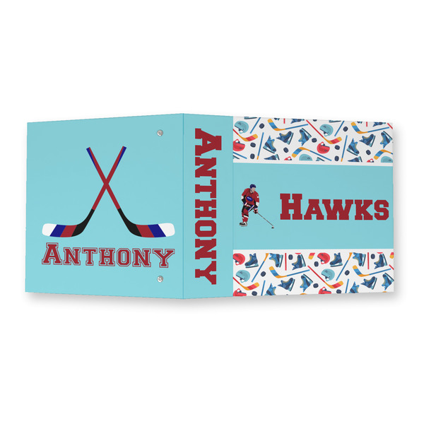 Hockey 2 3 Ring Binders - Full Wrap - 2" - OPEN OUTSIDE