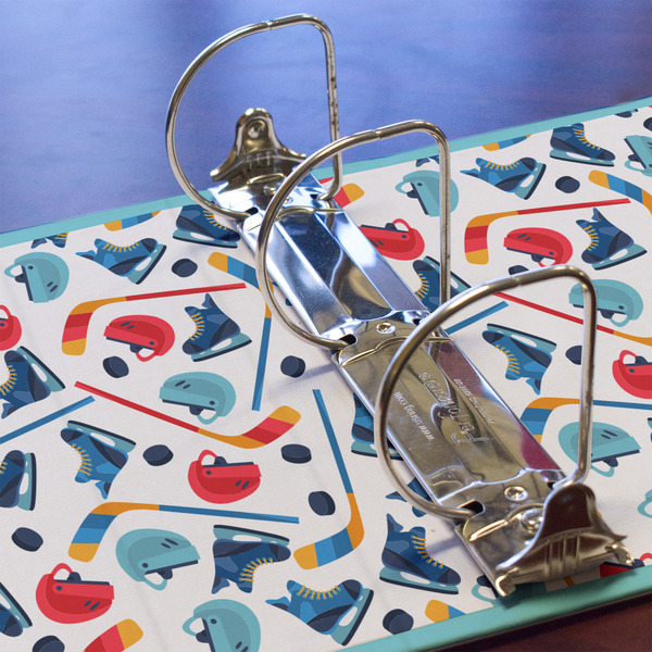 Hockey 2 3 Ring Binders - Full Wrap - 3" - DETAIL