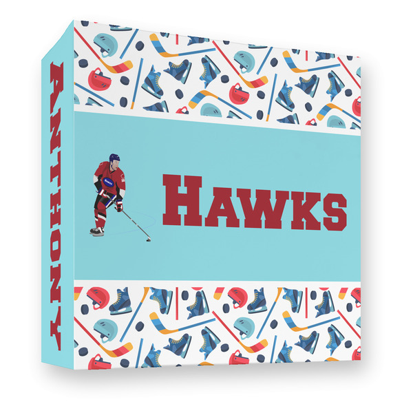 Hockey 2 3 Ring Binders - Full Wrap - 3" - FRONT