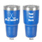 Hockey 2 30 oz Stainless Steel Tumbler - Royal Blue - Double-Sided (Personalized)