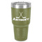 Hockey 2 30 oz Stainless Steel Tumbler - Olive - Single-Sided (Personalized)