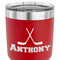 Hockey 2 30 oz Stainless Steel Ringneck Tumbler - Red - CLOSE UP