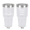 Hockey 2 30 oz Stainless Steel Ringneck Tumbler - White - Double Sided - Front & Back