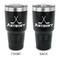 Hockey 2 30 oz Stainless Steel Ringneck Tumblers - Black - Double Sided - APPROVAL