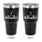 Hockey 2 30 oz Stainless Steel Tumbler - Black - Double Sided (Personalized)