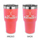 Hockey 2 30 oz Stainless Steel Tumbler - Coral - Double Sided (Personalized)